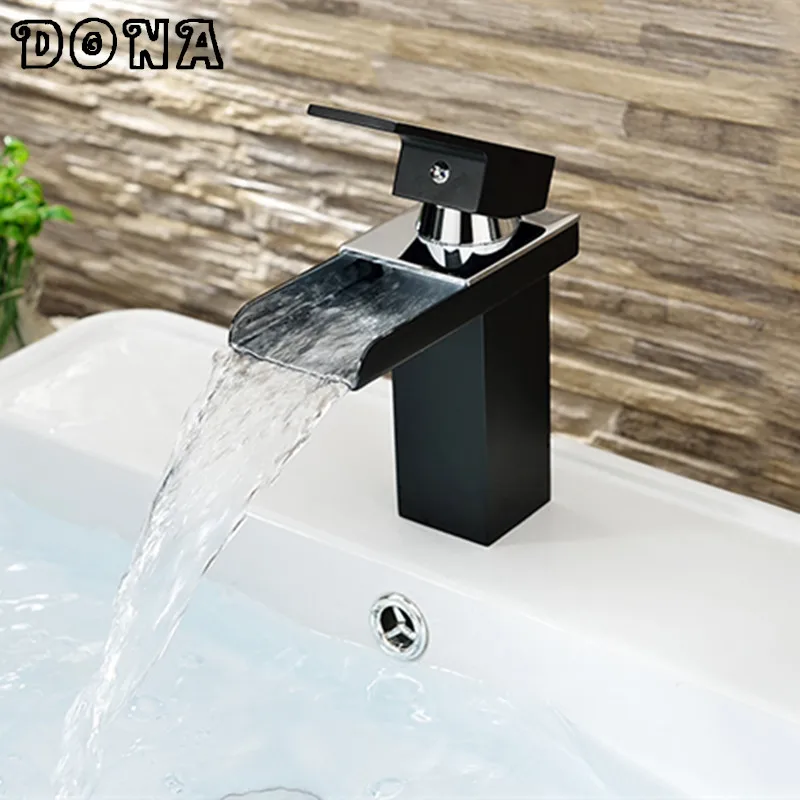 Oil rubbed bronze waterfall bathroom faucet Vessel sink waterfall black mixer taps square spout DONA4014B
Oil rubbed bronze waterfall bathroom faucet Vessel sink waterfall black mixer taps square spout DONA4014B