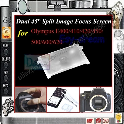 Dual 45 degree Split Image Focus Focusing Screen For Olympus E400/410/420/450/500/600/620 PR133
Dual 45 degree Split Image Focus Focusing Screen For Olympus E400/410/420/450/500/600/620 PR133