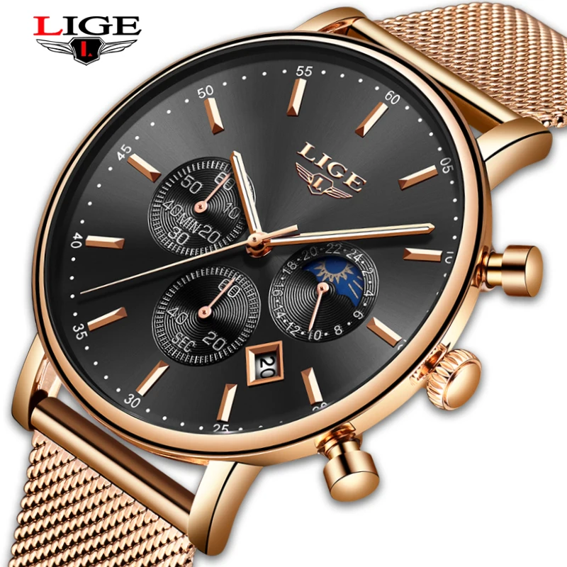 2019 Top Brand LIGE New Fashion Luxury Gold Mesh Band Creative WristWatch Casual Watch Quartz Clock Men Watch Relogio Masculino
2019 Top Brand LIGE New Fashion Luxury Gold Mesh Band Creative WristWatch Casual Watch Quartz Clock Men Watch Relogio Masculino