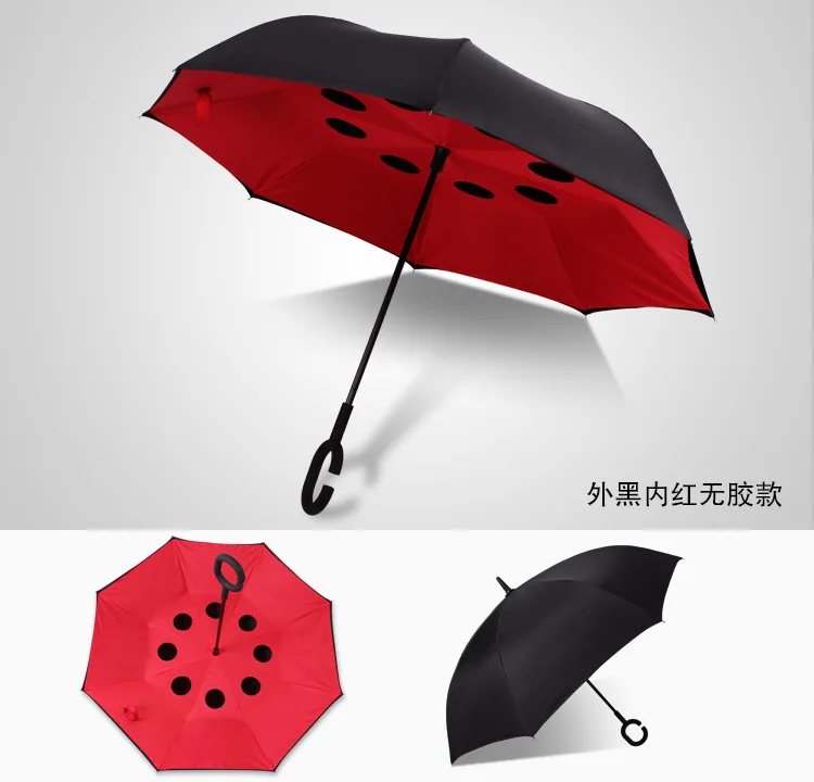 C-Hook Hands For Car 2-Layers Reverse Windproof Umbrella Peacock Red Dot Creative Car Umbrella Self Stand Rain Protection
C-Hook Hands For Car 2-Layers Reverse Windproof Umbrella Peacock Red Dot Creative Car Umbrella Self Stand Rain Protection