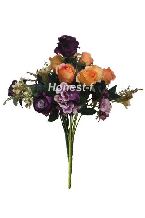 Artificial Hydrangea and Rose Silk Flowers Bounquet Mixed Arrangement, Home Hotel Room Wedding Decoration(Purple And Orange)
Artificial Hydrangea and Rose Silk Flowers Bounquet Mixed Arrangement, Home Hotel Room Wedding Decoration(Purple And Orange)