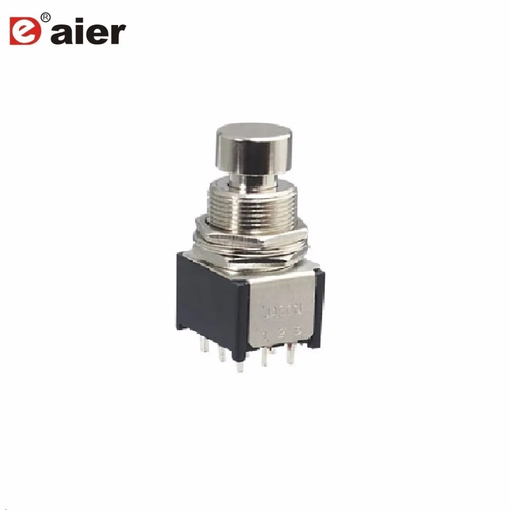 2PCS 3A 250VAC 6A 125VAC Push Button Switch ON ON 9 Pins Foot Switches M12X0.75 Latching 3PDT Momentary With PCB Terminal
2PCS 3A 250VAC 6A 125VAC Push Button Switch ON ON 9 Pins Foot Switches M12X0.75 Latching 3PDT Momentary With PCB Terminal