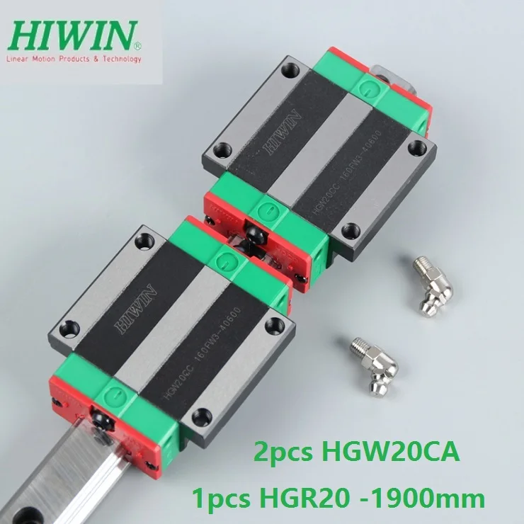 

1pcs 100% original Hiwin linear guide rail HGR20 -L 1900mm + 2pcs HGW20CA HGW20CC linear flange carriage block for cnc