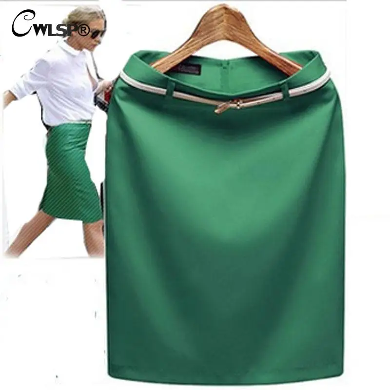 CWLSP 8 Color New Summer high waisted Skirt Women's OL Office Formal pencil Skirts Ladies saia with Belt Plus Size 3652
CWLSP 8 Color New Summer high waisted Skirt Women's OL Office Formal pencil Skirts Ladies saia with Belt Plus Size 3652
