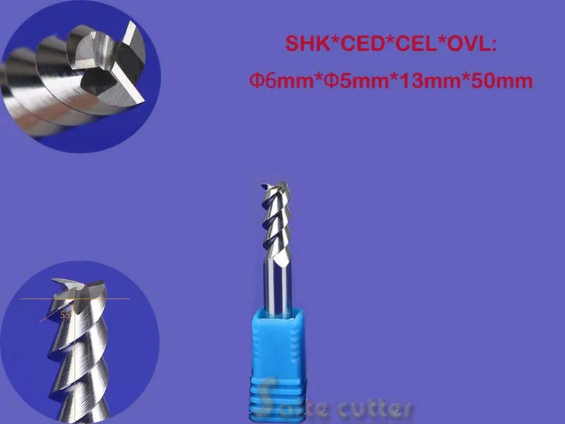 2pc HQ End Mill Three 3 Flute HSS Aluminium Cutter CNC Bit Milling tool 6*5*13mm
2pc HQ End Mill Three 3 Flute HSS Aluminium Cutter CNC Bit Milling tool 6*5*13mm