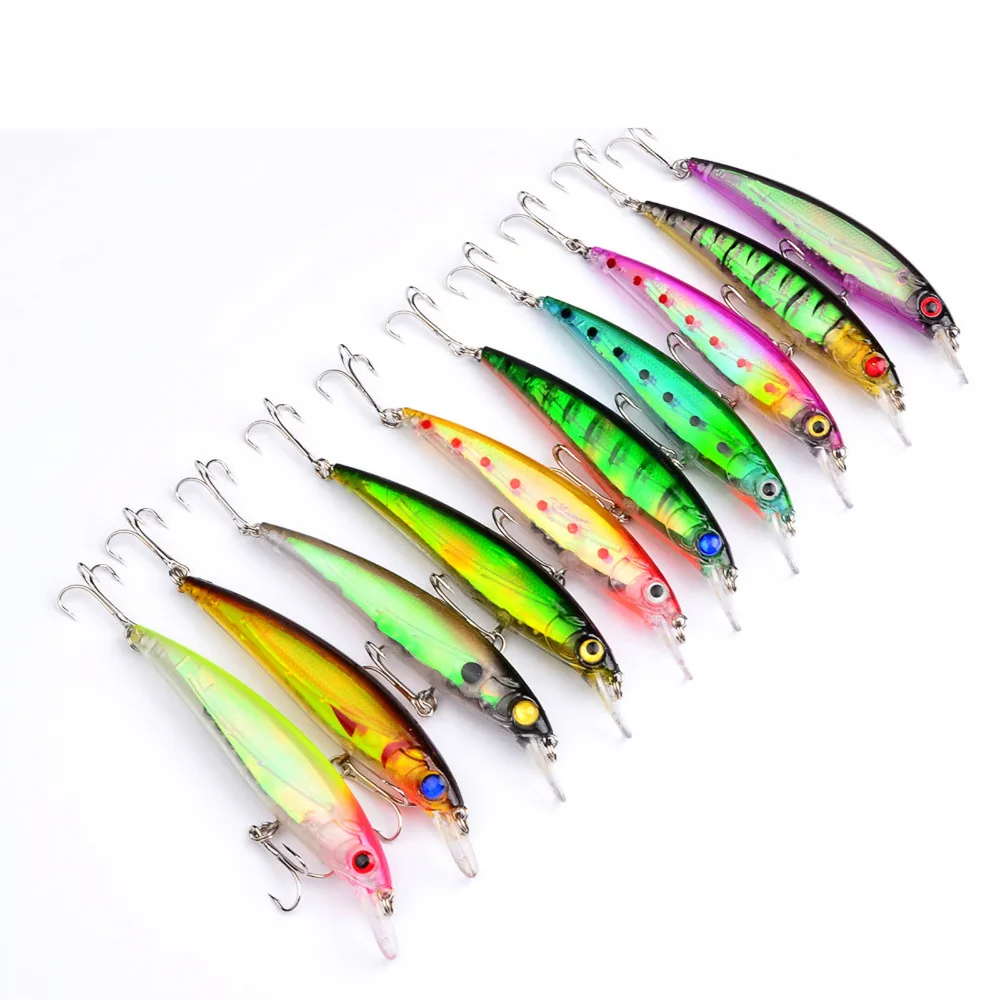 10PCS Fishing Bass Fish Floating Minnow Crankbaits lure hook baits 11cm/13.4g
10PCS Fishing Bass Fish Floating Minnow Crankbaits lure hook baits 11cm/13.4g