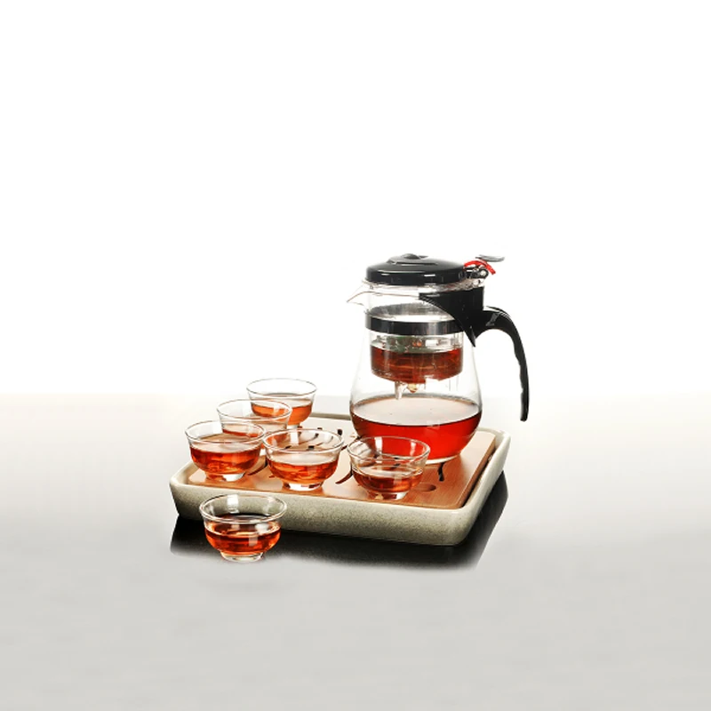 Creative Tea Set 6xTea Cups 1xGlass Teapot 1xTea Tray Kitchen Dining Drinkware Coffee Teapot Home Office Teaset kung fu Set
Creative Tea Set 6xTea Cups 1xGlass Teapot 1xTea Tray Kitchen Dining Drinkware Coffee Teapot Home Office Teaset kung fu Set
