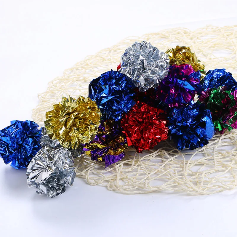 Pet Products High Quality for Cat Mylar Crinkle Ball Multicolor Ring Paper Sound Toy Cat Toys 1PC Interactive Cat Playing
Pet Products High Quality for Cat Mylar Crinkle Ball Multicolor Ring Paper Sound Toy Cat Toys 1PC Interactive Cat Playing