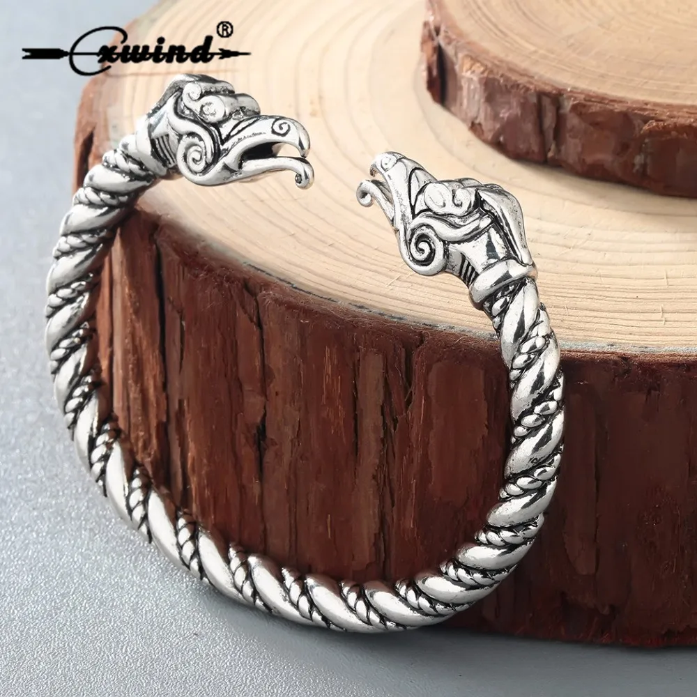 Cxwind Handmade Viking Pagan Wolf/ Raven /Dragon Head Bracelets Bangles for Men Wristband Vintage Open Twisted Cuff Bangle Gift
Cxwind Handmade Viking Pagan Wolf/ Raven /Dragon Head Bracelets Bangles for Men Wristband Vintage Open Twisted Cuff Bangle Gift