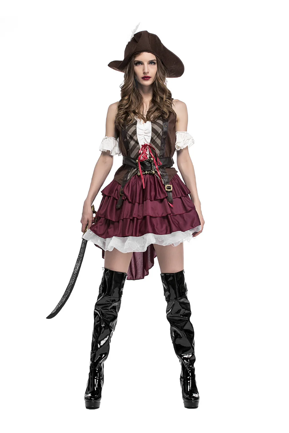 Adult Women Pirate Costume Halloween Carnival Costumes Fantasia Fancy Dress Caribbean Pirates Cosplay Costume
Adult Women Pirate Costume Halloween Carnival Costumes Fantasia Fancy Dress Caribbean Pirates Cosplay Costume
