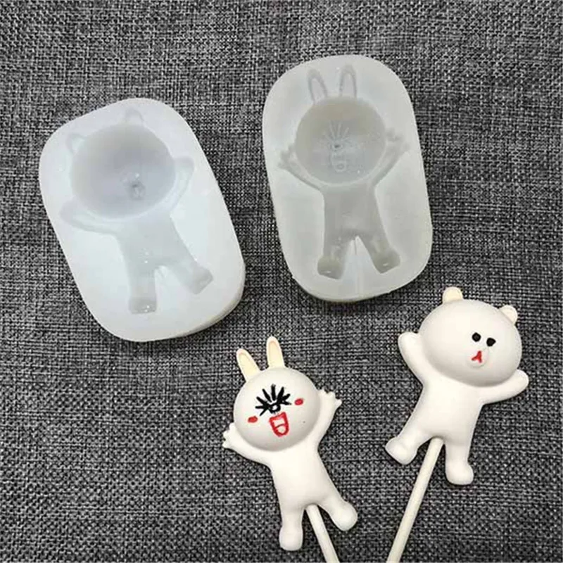 Small Bear/Rabbit Lollipop Silicone Mold Candy Chocolate Molds Biscuits Cookies Mould Fondant Cake Baking Cake Decoration Tools
Small Bear/Rabbit Lollipop Silicone Mold Candy Chocolate Molds Biscuits Cookies Mould Fondant Cake Baking Cake Decoration Tools