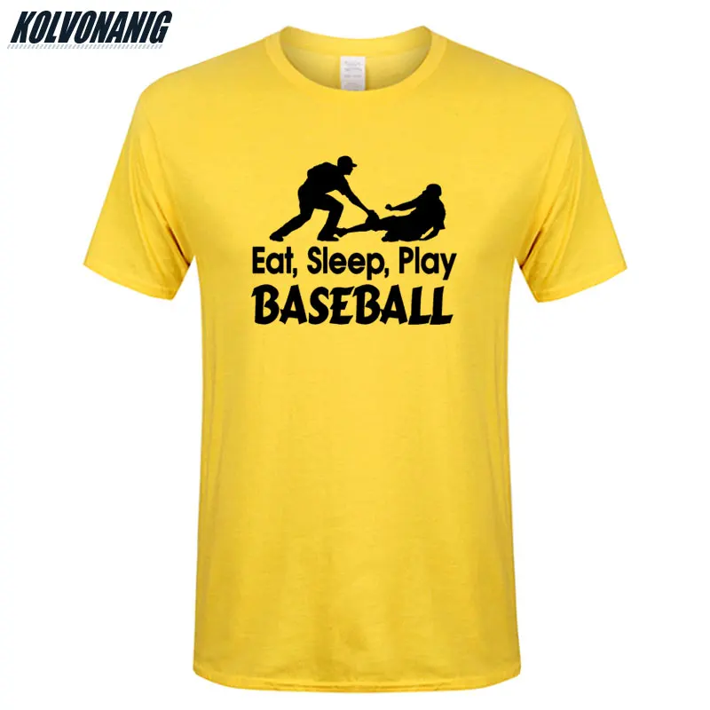 KOLVONANIG Summer Cotton Casual Men's T-Shirt Top Fashion Short-Sleeved EAT SLEEP PLAY-Baseball Funny Printed T-Shirt Men 2019
KOLVONANIG Summer Cotton Casual Men's T-Shirt Top Fashion Short-Sleeved EAT SLEEP PLAY-Baseball Funny Printed T-Shirt Men 2019