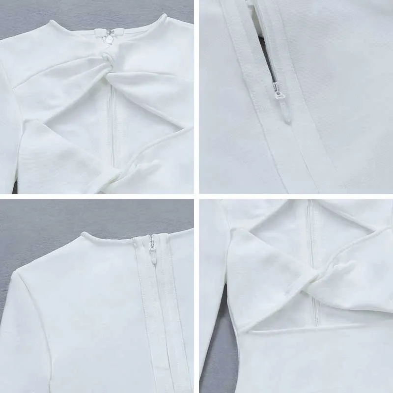 ERDAOBEN Sexy women hollow out O-Neck party bandage mini bodycon white Dress H5682
ERDAOBEN Sexy women hollow out O-Neck party bandage mini bodycon white Dress H5682