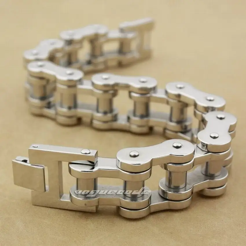 Fits wrist:7.4"~8.2" Solid 316L Stainless Steel 9.3" Motorbike Chain Mens Biker Rocker Punk Bracelet 5K001
Fits wrist:7.4"~8.2" Solid 316L Stainless Steel 9.3" Motorbike Chain Mens Biker Rocker Punk Bracelet 5K001