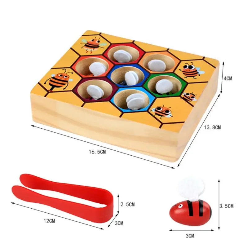 Montessori Hive Games Board 7Pcs Bees with Clamp Fun Picking Catching Toy Educational Beehive Baby Kids Developmental Toy Board
Montessori Hive Games Board 7Pcs Bees with Clamp Fun Picking Catching Toy Educational Beehive Baby Kids Developmental Toy Board