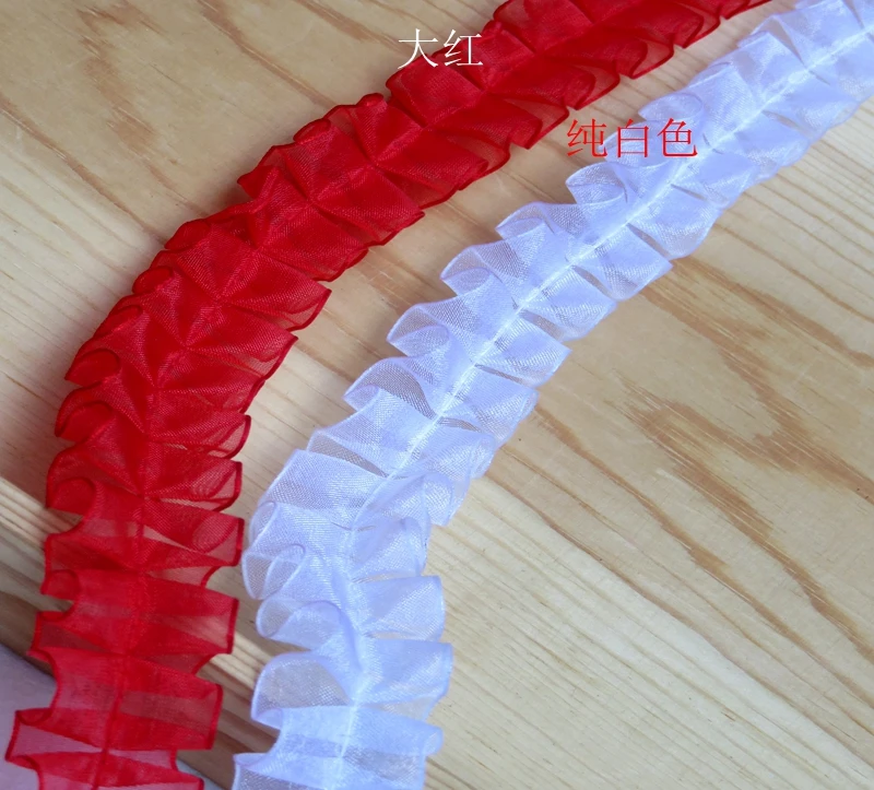 2cm 20Meters Ruffled Lace Trim Organza Lace Trim DIY Lace Curtain Accessories Free shipping
2cm 20Meters Ruffled Lace Trim Organza Lace Trim DIY Lace Curtain Accessories Free shipping