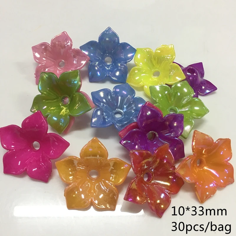 10*33mm Acrylic Big five-petal flower beads high quality DIY solid colorful beads for needlework Jewelry making 30pcs Meideheng
10*33mm Acrylic Big five-petal flower beads high quality DIY solid colorful beads for needlework Jewelry making 30pcs Meideheng