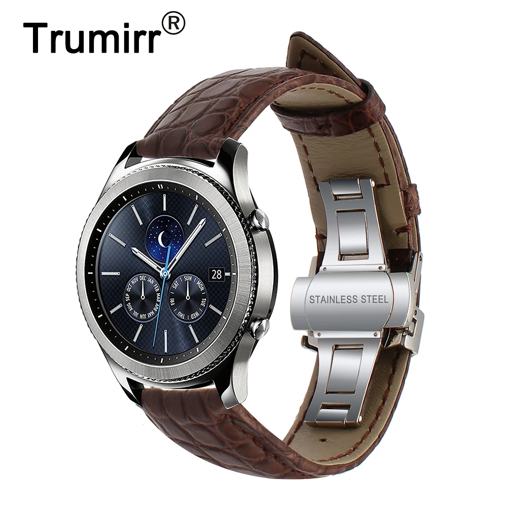 Ремешок из натуральной крокодиловой кожи для Samsung Gear S3 Classic Frontier, 22 мм
Ремешок из натуральной крокодиловой кожи для Samsung Gear S3 Classic Frontier, 22 мм