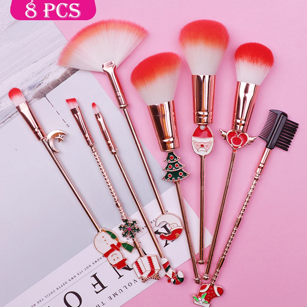 8Pcs set Happy Christmas Makeup Brushes Set Foundation Blending Power Face Eye Brush Cosmetic Brushes Tool Kit Girlfriend Gift
8Pcs set Happy Christmas Makeup Brushes Set Foundation Blending Power Face Eye Brush Cosmetic Brushes Tool Kit Girlfriend Gift