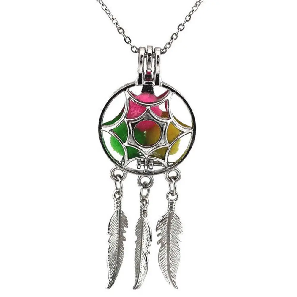 Vintage Alloy Dream Catch Pearl Cage Pendant Necklace Oyster Women's Male Ornament|Подвески| |