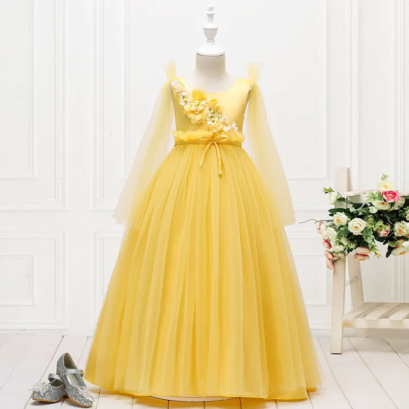 2019 Fashion Girls Artificial Flower Dresses For Girl Wedding Party Long Evening Dress Teenager Tulle Princess Dress Vestidos
2019 Fashion Girls Artificial Flower Dresses For Girl Wedding Party Long Evening Dress Teenager Tulle Princess Dress Vestidos