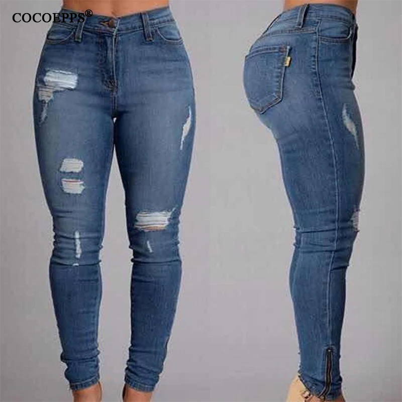 Newest Chic High Waist Jeans For Women Fashion Hole Ripped Skinny Denim Trousers Woman Elegant Vintage Summer Pants Plus Size
Newest Chic High Waist Jeans For Women Fashion Hole Ripped Skinny Denim Trousers Woman Elegant Vintage Summer Pants Plus Size