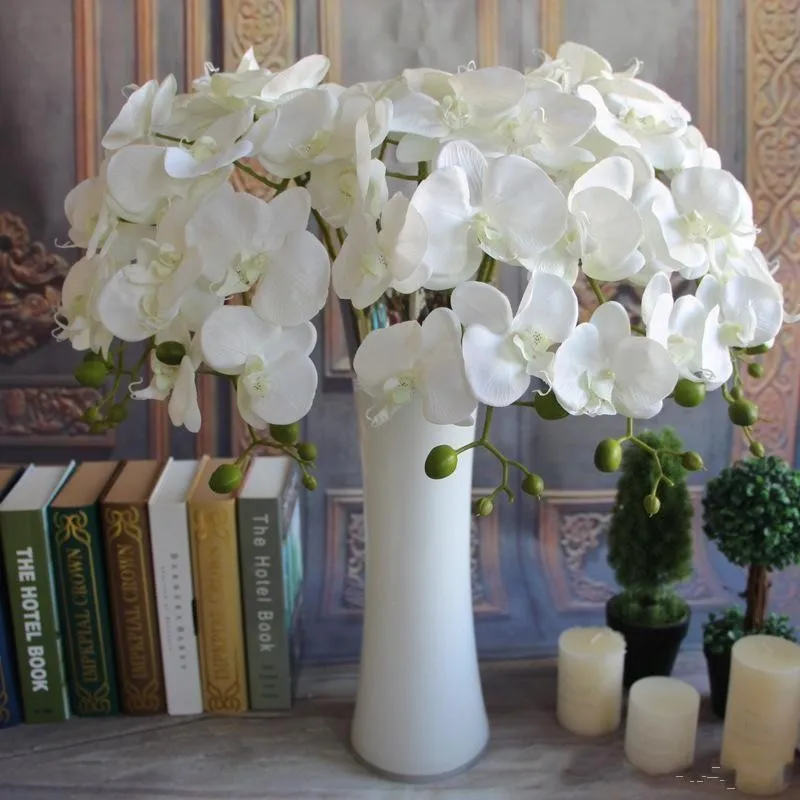 100CM Length Artificial White Phalaenopsis Silk Butterfly Orchid Flower For Christmas Home Ornament Party Decorations Supplies
100CM Length Artificial White Phalaenopsis Silk Butterfly Orchid Flower For Christmas Home Ornament Party Decorations Supplies
