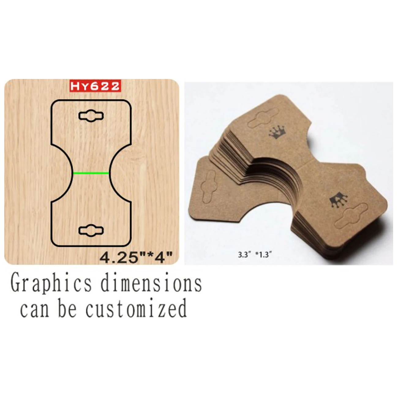 Packaging hair band card cutting dies 2019 new die cut &wooden dies Suitable for common die cutting machines on the market
Packaging hair band card cutting dies 2019 new die cut &wooden dies Suitable for common die cutting machines on the market