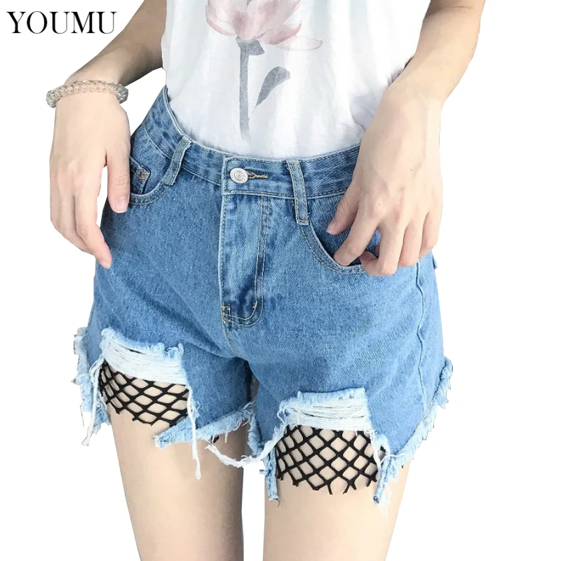 Women Summer Fishnet Jeans Shorts Patchwork Button Fly High Waist Streetwear Broken Copper Short Trousers Hot Shorts 200-A013
Women Summer Fishnet Jeans Shorts Patchwork Button Fly High Waist Streetwear Broken Copper Short Trousers Hot Shorts 200-A013