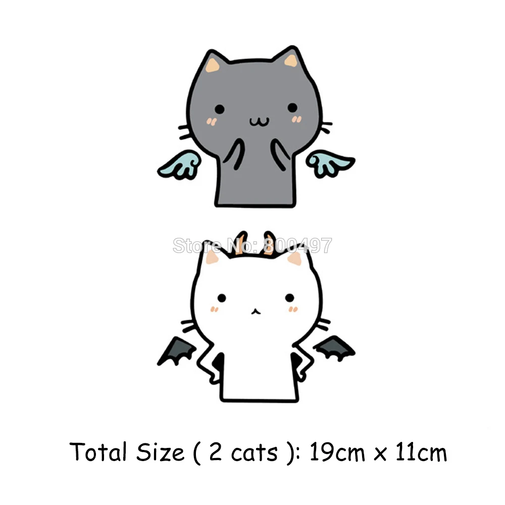 10 x Car-Styling Funny Cartoon Lovely Cat Angel and Demon Motorcycle Decals for Toyota Ford Focus 2 Chevrolet VW Opel Tesla Lada
10 x Car-Styling Funny Cartoon Lovely Cat Angel and Demon Motorcycle Decals for Toyota Ford Focus 2 Chevrolet VW Opel Tesla Lada