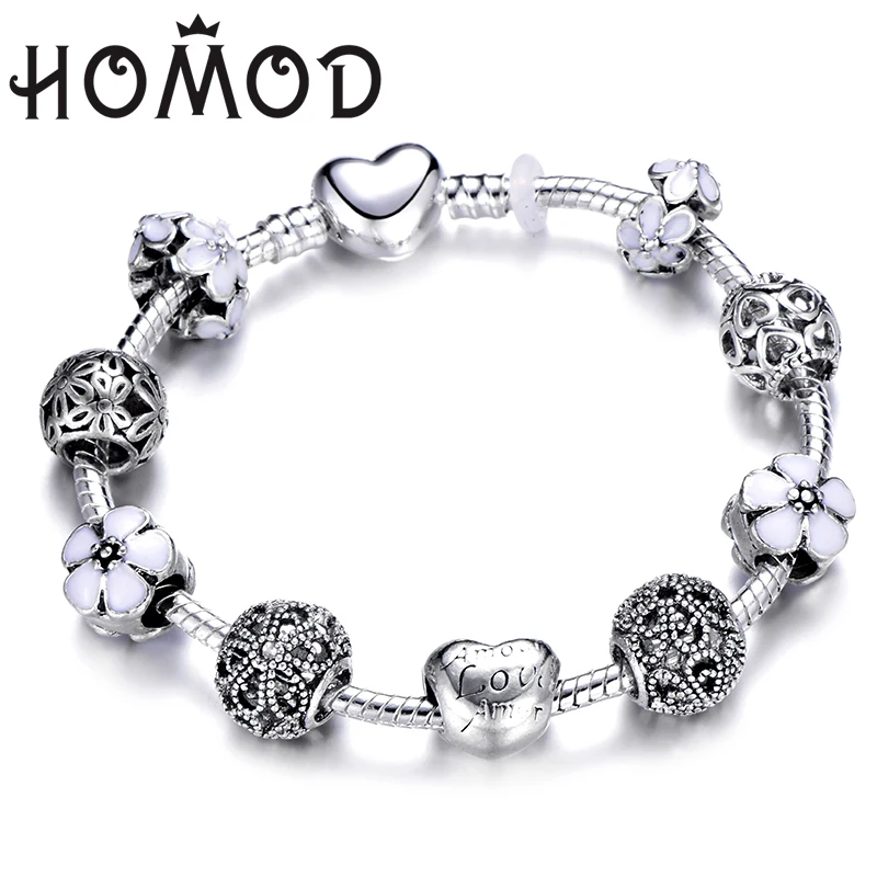 HOMOD Original Silver Color 925 Cherry Charm Bracelet with Heart Beads Brand Bracelet Bangle for Women DIY Jewelry
HOMOD Original Silver Color 925 Cherry Charm Bracelet with Heart Beads Brand Bracelet Bangle for Women DIY Jewelry