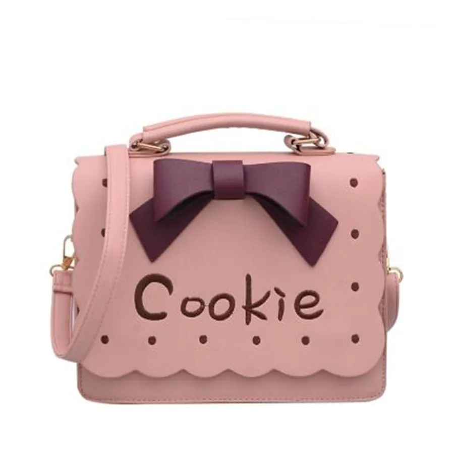 Сумка-мессенджер Lolita 3D в форме печенья с бантиком через плечо JK Style gifts 25x8x20cm |