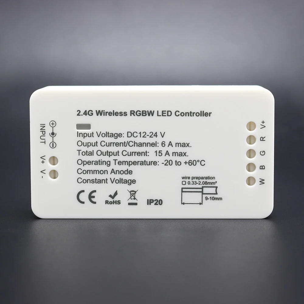 Wireless WIFI Controller 2.4GHz RF Wireless RGBW Controller DC12V-24V RGB led strip rgbw controller with 8 zone remote Control
Wireless WIFI Controller 2.4GHz RF Wireless RGBW Controller DC12V-24V RGB led strip rgbw controller with 8 zone remote Control