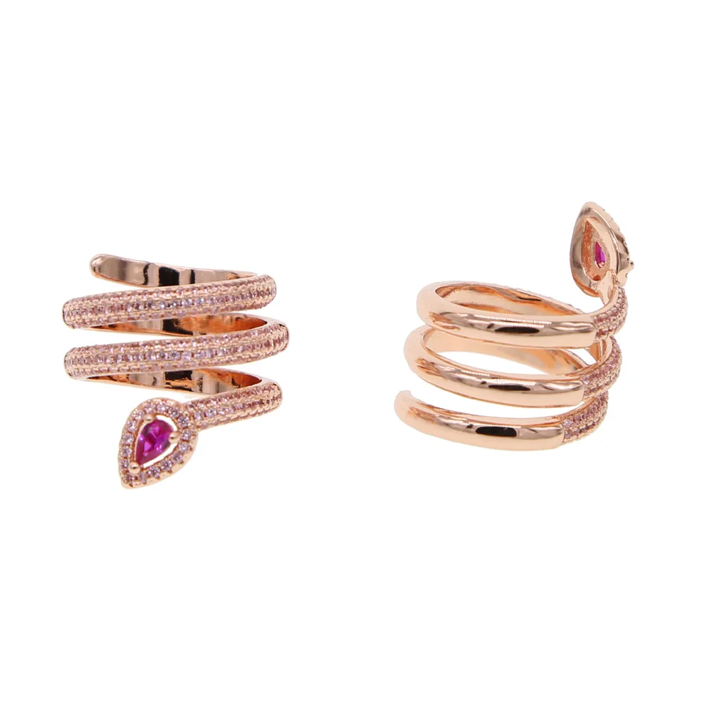 Multi wrap rose gold color pave pink cz pinky jewelry adjust Snake shape full finger ring for women
Multi wrap rose gold color pave pink cz pinky jewelry adjust Snake shape full finger ring for women