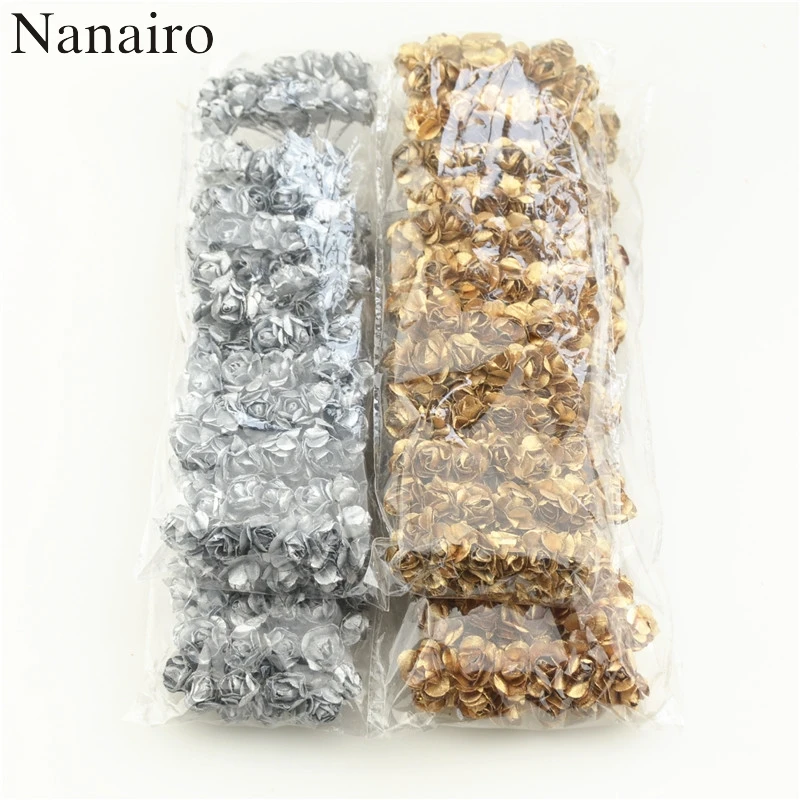 144Pcs Head 2cm Gold Silver Plum Flower Artificial Mini Paper Rose Scrapbooking Flowers For Party Wedding Decoration Gift Supply
144Pcs Head 2cm Gold Silver Plum Flower Artificial Mini Paper Rose Scrapbooking Flowers For Party Wedding Decoration Gift Supply