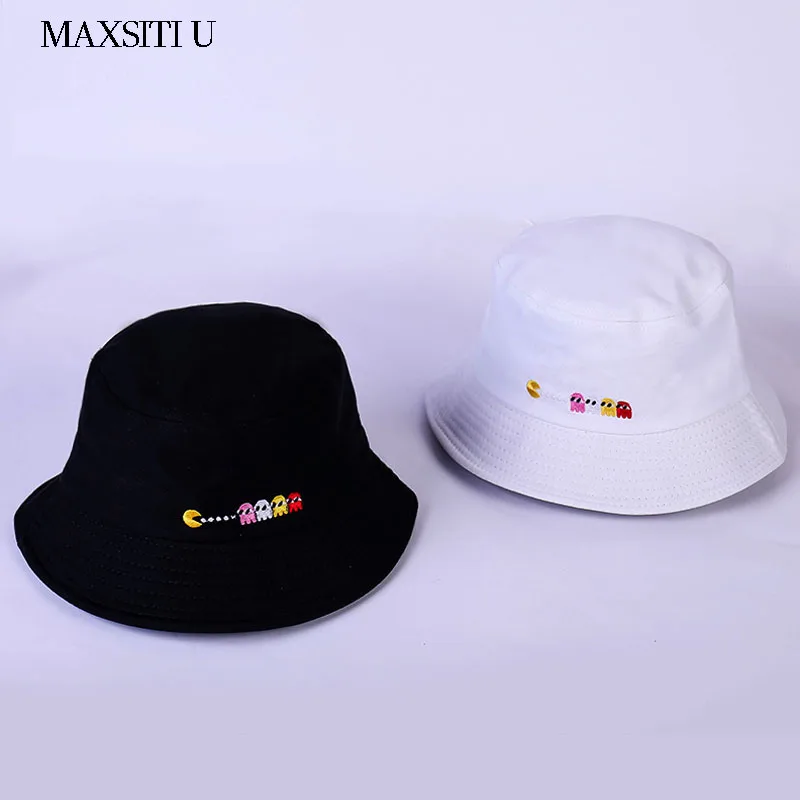 MAXSITI U letter вышивка может сложить хлопковое ведро затенение шляпа от солнца для