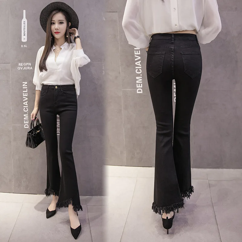 Slim Ankle-Length Jeans For Summer Women High Waist Woman Blue Denim Flare Pants Stretch Women Jeans Black Pants Calca Feminina
Slim Ankle-Length Jeans For Summer Women High Waist Woman Blue Denim Flare Pants Stretch Women Jeans Black Pants Calca Feminina