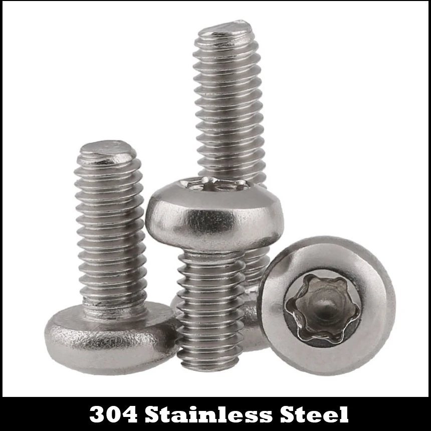 M3 * 4 M3x4 5 M3x5 6 M3x6 8 M3x8 304 Нержавеющая сталь ss DIN7985TX Torx Шестигранная круглая головка
