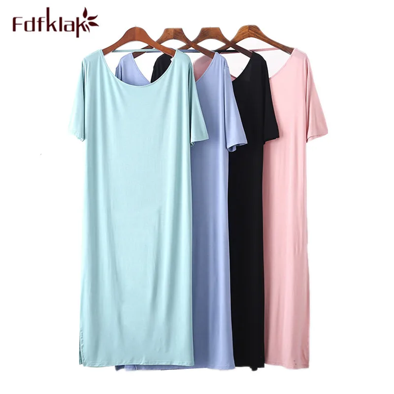 Fdfklak Sexy nightgown women short sleeve summer nightgowns cotton and modal nightdress soft women's sleepwear night dress
Fdfklak Sexy nightgown women short sleeve summer nightgowns cotton and modal nightdress soft women's sleepwear night dress