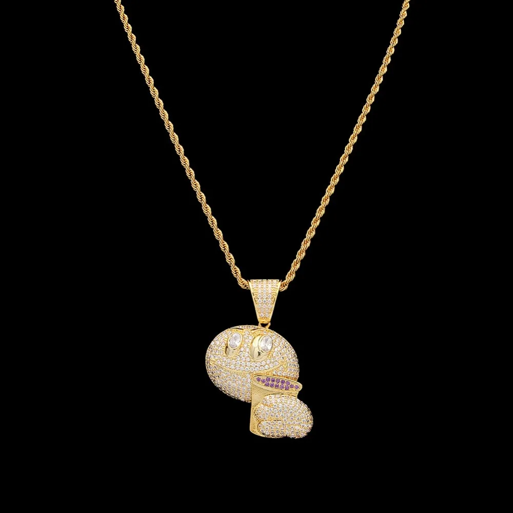 Men's Hip Hop Holding Purple Cup Iced Out Pendant Necklace Long Tennis Chain Cubic Zircon Gold Silver Necklace Jewelry Gift 2019
Men's Hip Hop Holding Purple Cup Iced Out Pendant Necklace Long Tennis Chain Cubic Zircon Gold Silver Necklace Jewelry Gift 2019