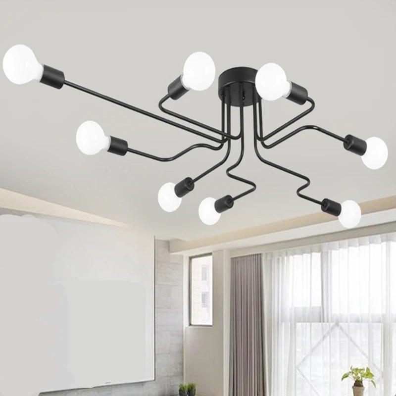 4/6/8 Heads Multiple Rod Wrought Iron Ceiling Light Retro Industrial Loft Nordic Dome Lamp for Home Decor Dinning Cafe Bar LED
4/6/8 Heads Multiple Rod Wrought Iron Ceiling Light Retro Industrial Loft Nordic Dome Lamp for Home Decor Dinning Cafe Bar LED