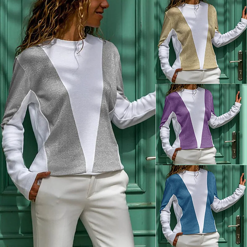 AVODOVAMA M 2019 весна новые женские блузки повседневные с длинным рукавом круглым