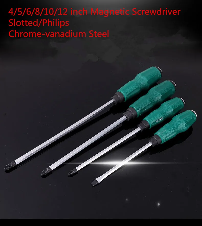 1PCS YT1826 4/5/6/8/10/12 Inch Magnetic Screwdriver Chrome-Vanadium Steel Slotted/Philips Screwdriver Free Shipping
1PCS YT1826 4/5/6/8/10/12 Inch Magnetic Screwdriver Chrome-Vanadium Steel Slotted/Philips Screwdriver Free Shipping