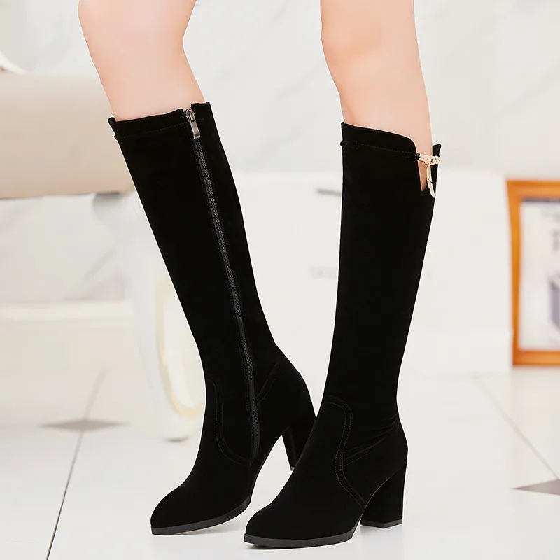 ANMAIRON New Arrival Women Shoes Knee-high Boots Big Size Black Color Winter Warm Boots Square Heel Round Toe Boots Shoes Women
ANMAIRON New Arrival Women Shoes Knee-high Boots Big Size Black Color Winter Warm Boots Square Heel Round Toe Boots Shoes Women
