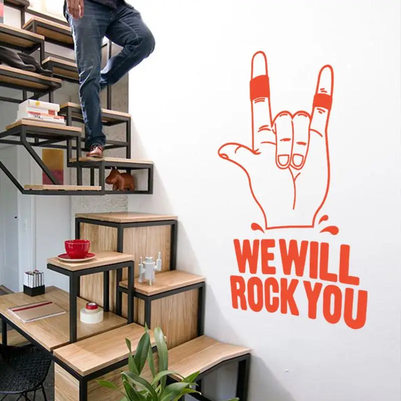 Art design home decoration cheap vinyl we will rock you wall sticker removable house decor famous English song decal in bedroom
Art design home decoration cheap vinyl we will rock you wall sticker removable house decor famous English song decal in bedroom