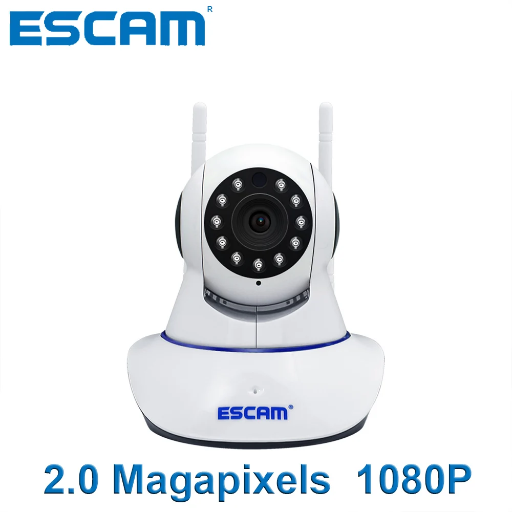 

2.0 Magapixels ESCAM G01 Dual Antenna 1080P Pan Tilt WiFi IP Camera Support ONVIF Video Monitor,Mini Night Vision,IR Camera