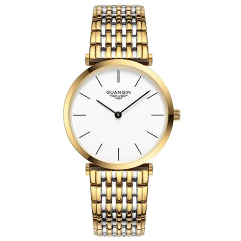 Fashion Gold Diamond GUANQIN Watches Woman 2021 Brand Luxury Reloj Women Dress Rhinestone Quartz Watch For | Наручные часы