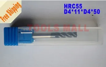 

3pcs 4mm 4 Flutes Spiral Bit Milling Tools Carbide CNC Endmill Router bits hrc55 D4*11*D4*50