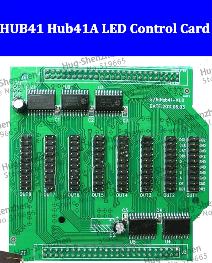 1pcs/lot LED control card Conversion Card Hub41 Adapter with 8*hub41 port included For LED screen display / HUB41A card plate
1pcs/lot LED control card Conversion Card Hub41 Adapter with 8*hub41 port included For LED screen display / HUB41A card plate