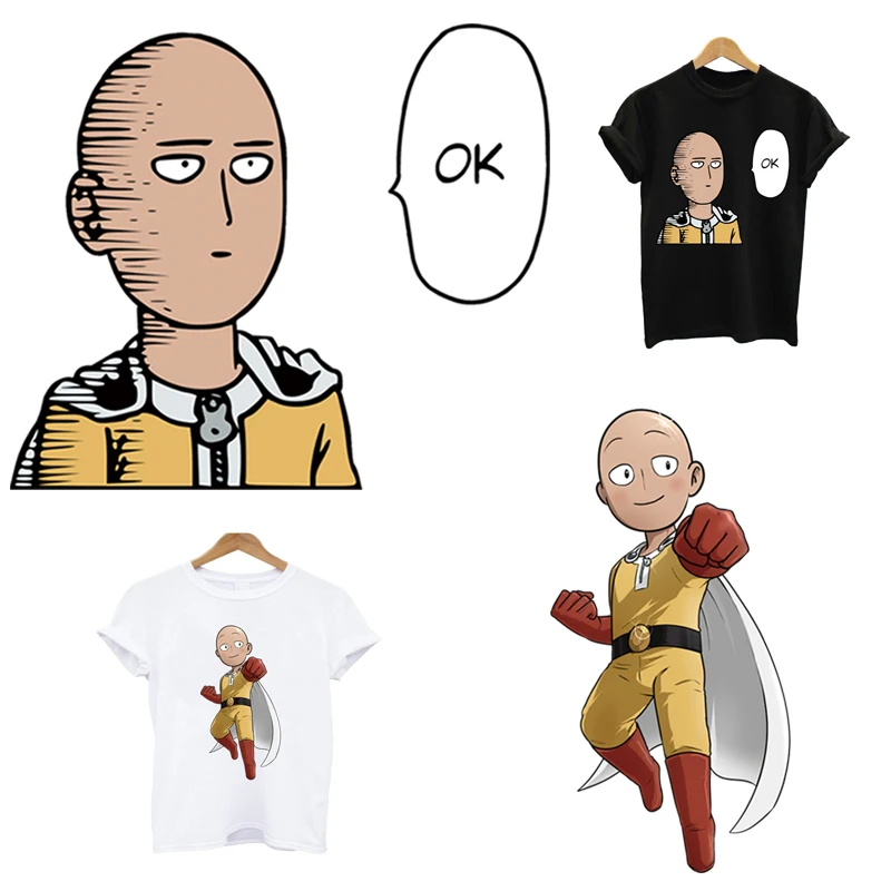 ONE PUNCH MAN/утюг на нашивки с полосками термо Стикеры для одежды одежде применения